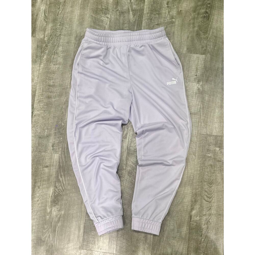 Puma Lilac Lavender Track Pants with White Piping – Size Medium‎